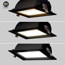 Rectangular adjustable CCT LED Downlight - 38W - White - 120° LIFUD Driver
