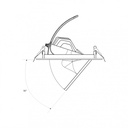 Adjustable round LED downlight - 38W - CCT - Black - 120° LIFUD Driver