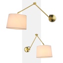 Cylindrical wall lamp with classic design and articulated design "ELBOW" E27