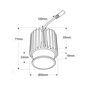 LED Module for MR16/GU10 downlight ring - 15W - DALI dimmable - 45º - CRI 90