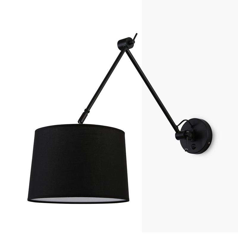 Cylindrical wall lamp with classic design and articulated design "ELBOW" E27