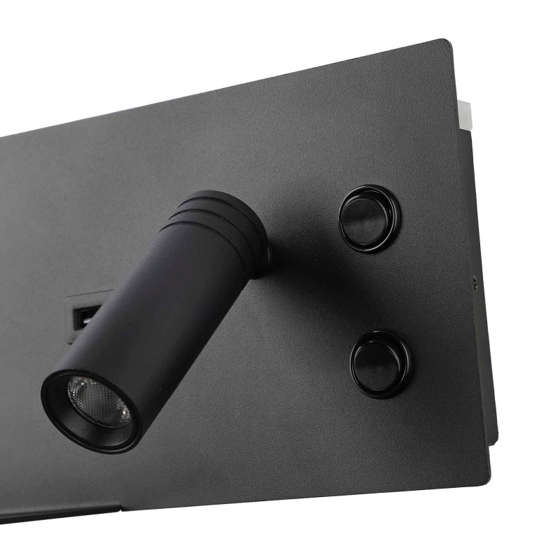 Wall reading light with USB port "Kerta" (right) - Double lighting - 3W+7W