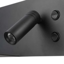 Wall reading light with USB port "Kerta" (right) - Double lighting - 3W+7W