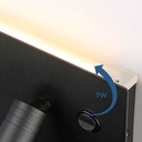 Wall reading light with USB port "Kerta" (right) - Double lighting - 3W+7W