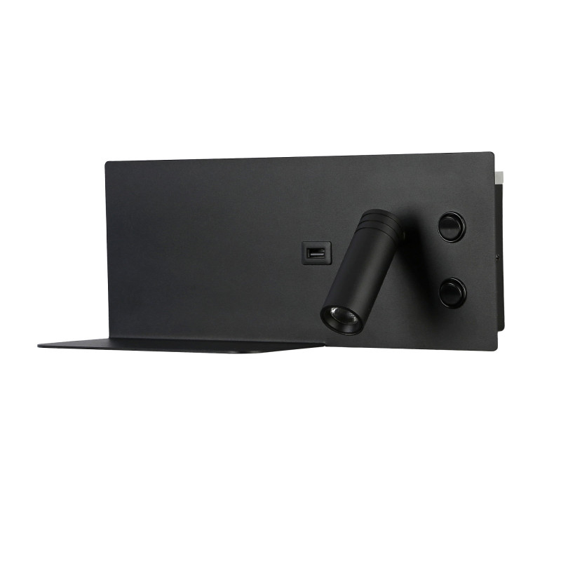 Wall reading light with USB port "Kerta" (right) - Double lighting - 3W+7W