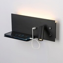 Wall reading light with USB port "Kerta" (right) - Double lighting - 3W+7W