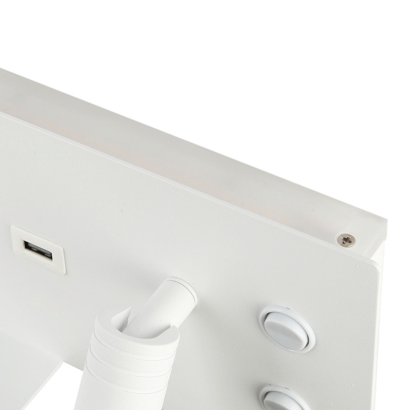 Wall reading light with USB port "Kerta" (right) - Double lighting - 3W+7W
