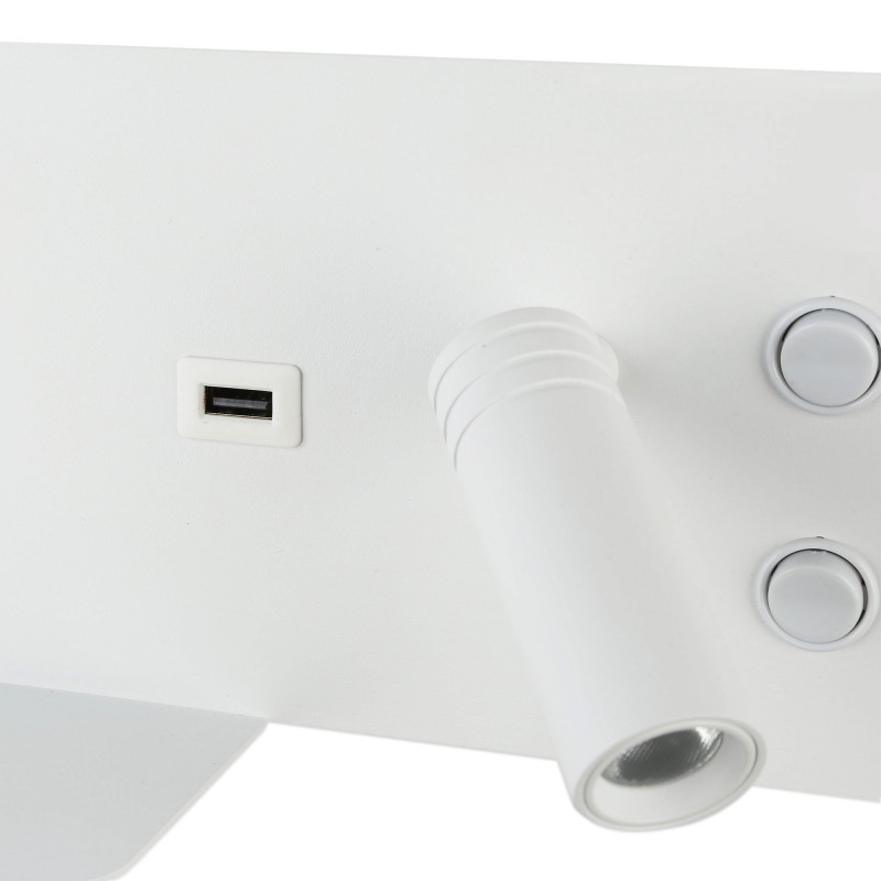 Wall reading light with USB port "Kerta" (right) - Double lighting - 3W+7W