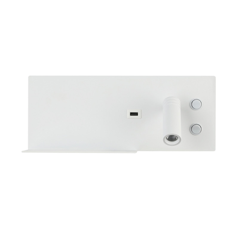 Wall reading light with USB port "Kerta" (right) - Double lighting - 3W+7W