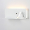 Wall reading light with USB port "Kerta" (right) - Double lighting - 3W+7W