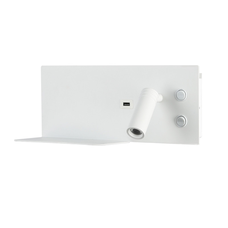 Wall reading light with USB port "Kerta" (right) - Double lighting - 3W+7W