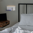 Wall reading light with USB port "Kerta" (right) - Double lighting - 3W+7W