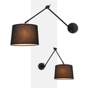 Cylindrical wall lamp with classic design and articulated design "ELBOW" E27