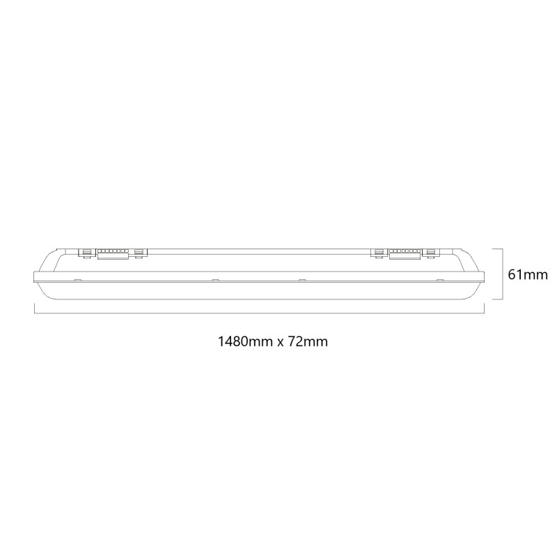 LED Tri-proof light / Emergency light - CCT - 150 cm - Connectable - 55W - IP65