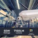 LED Tri-proof light / Emergency light - CCT - 150 cm - Connectable - 55W - IP65
