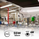 LED Tri-proof light / Emergency light - CCT - 150 cm - Connectable - 55W - IP65