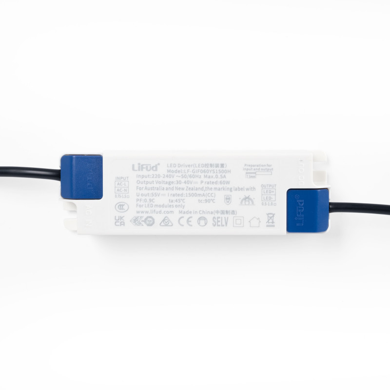 Rectangular adjustable CCT LED Downlight - 60W - White - 100° LIFUD Driver