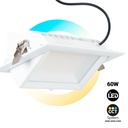 Rectangular adjustable CCT LED Downlight - 60W - White - 100° LIFUD Driver
