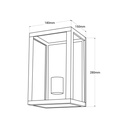 Aluminum outdoor wall light "Glass House"- IP44 - E27