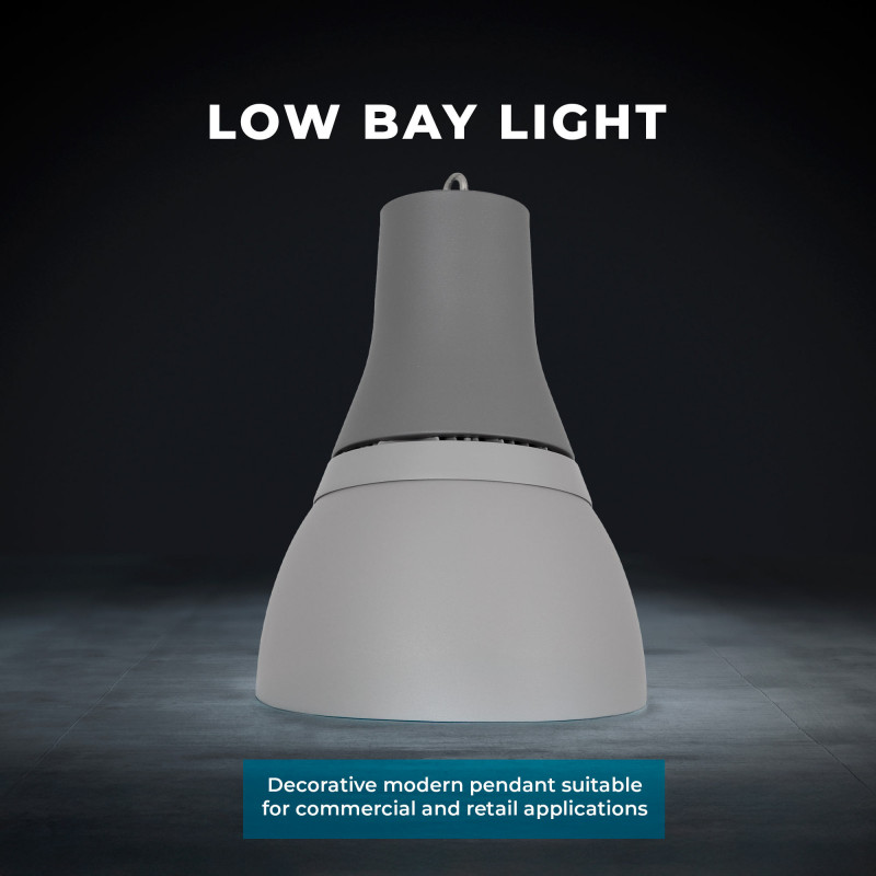Commercial LED High Bay - CCT - (25W / 40W / 60W / 80W) - Aluminum diffuser - UGR19 - Lifud Driver 0-10V