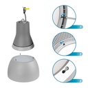 Commercial LED High Bay - CCT - (25W / 40W / 60W / 80W) - Aluminum diffuser - UGR19 - Lifud Driver 0-10V