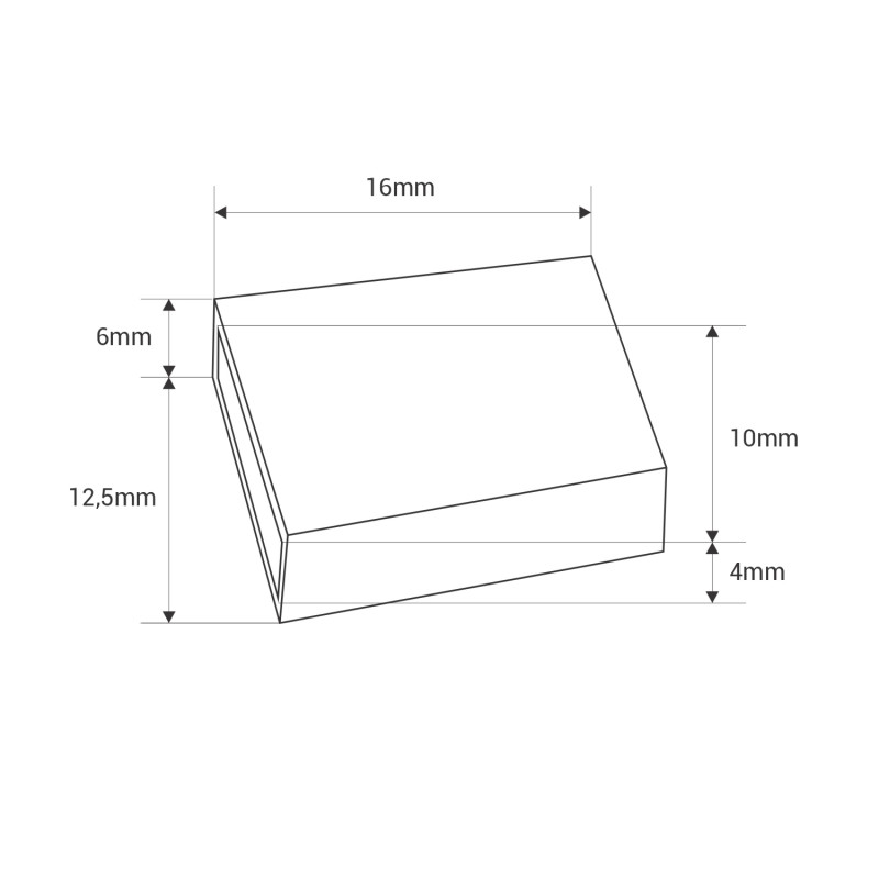 End cap for submersible LED strip - 8mm PCB - SKU NWS0410-24V-5M