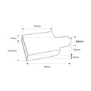 End cap for submersible LED strip - 8mm PCB - SKU NWS0410-24V-5M