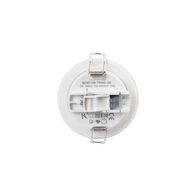 Outdoor LED Downlight 5W - 4000K - IP65 - TRIAC dimmable - Interchangeable bezel - Cutout Ø68mm