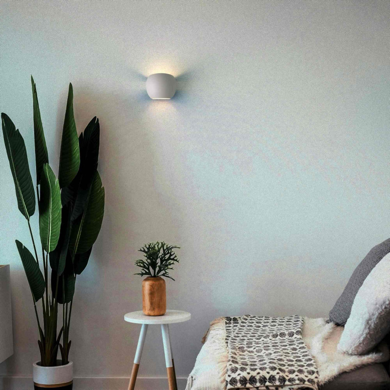 Concrete wall light "Ball" - Up & down - 1 x G9