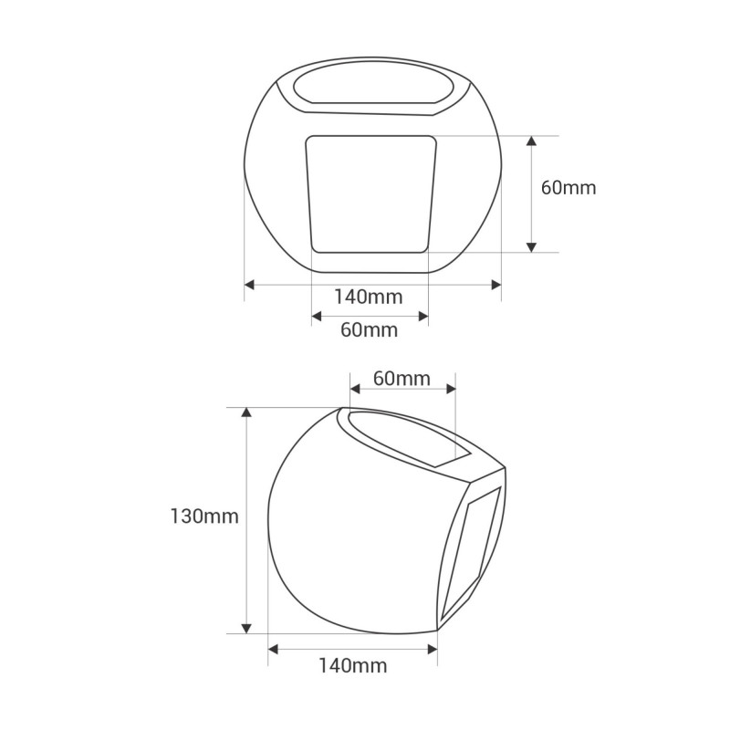 Concrete wall light "Ball" - Up & down - 1 x G9
