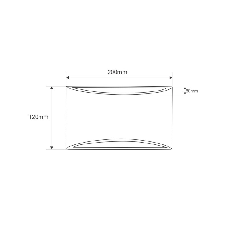 Concrete wall light "Raquel" - Up & down - 1 x G9