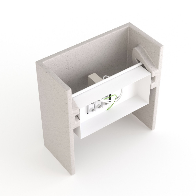 Concrete wall light "Scuad" - Square - Up & down - 1 x G9