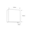Concrete wall light "Scuad" - Square - Up & down - 1 x G9
