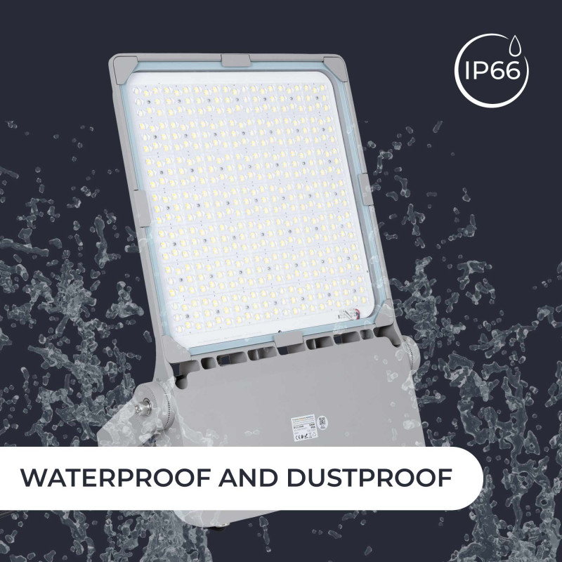 Outdoor Asymmetric LED floodlight - 600W - Dimmable 1-10V - 160lm/W - IP66