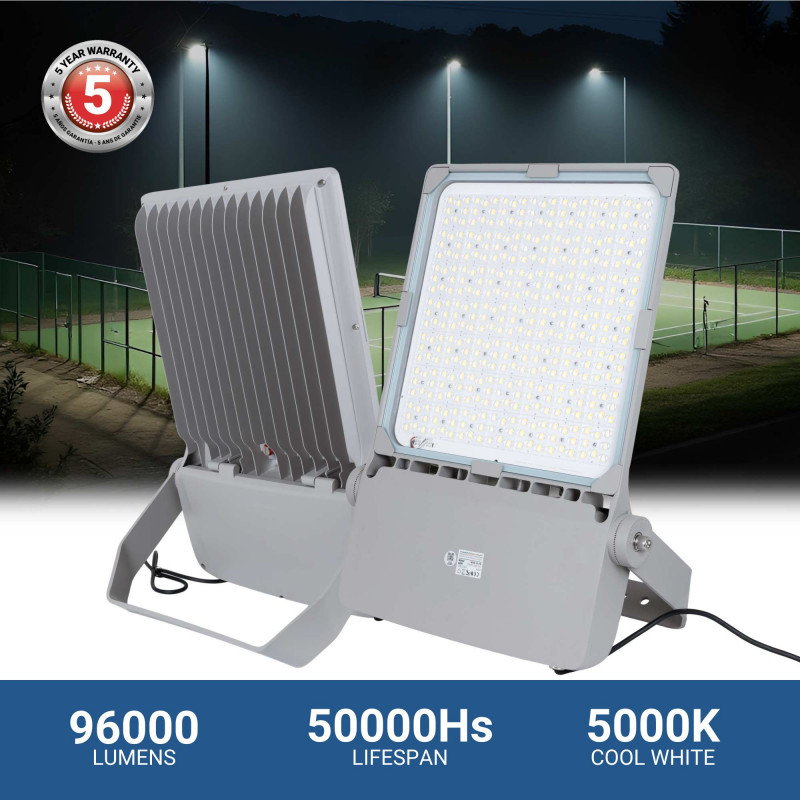 Outdoor Asymmetric LED floodlight - 600W - Dimmable 1-10V - 160lm/W - IP66