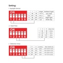 2-in-1 Microwave Motion Sensor - Surface/ Recessed - DIP Switch