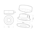 2-in-1 Microwave Motion Sensor - Surface/ Recessed - DIP Switch