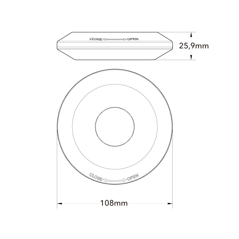 Microwave Motion Sensor - Surface - DIP Switch - Ceiling/wall