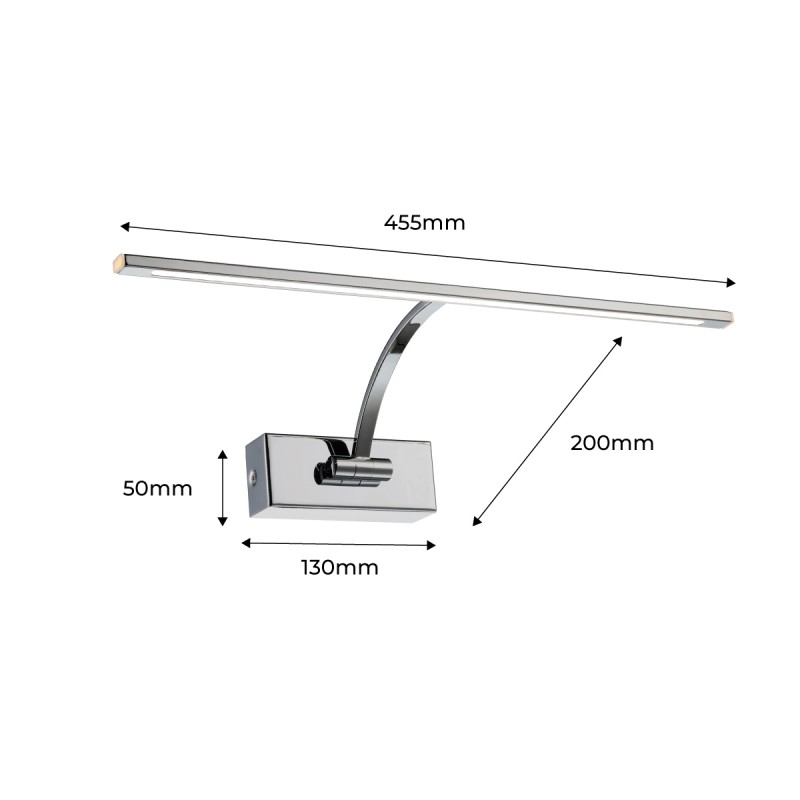 BABYLON 8W LED wall sconce for picture lighting