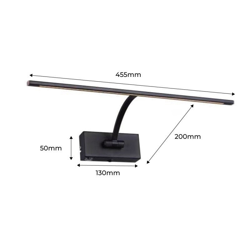 BABYLON 8W LED wall sconce for picture lighting