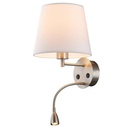 Wall light "PAIR" E27 with 3W LED reading lamp