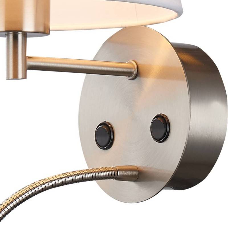 Wall light "PAIR" E27 with 3W LED reading lamp