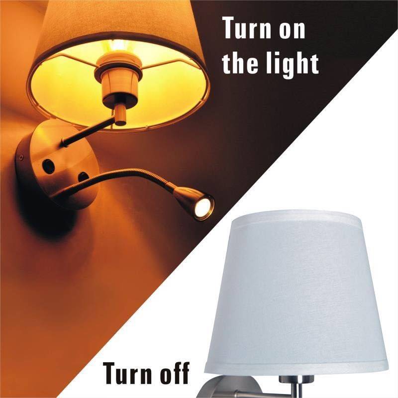 Wall light "PAIR" E27 with 3W LED reading lamp