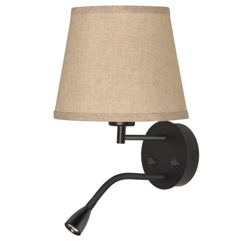 Wall light "PAIR" E27 with 3W LED reading lamp