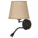 Wall light "PAIR" E27 with 3W LED reading lamp