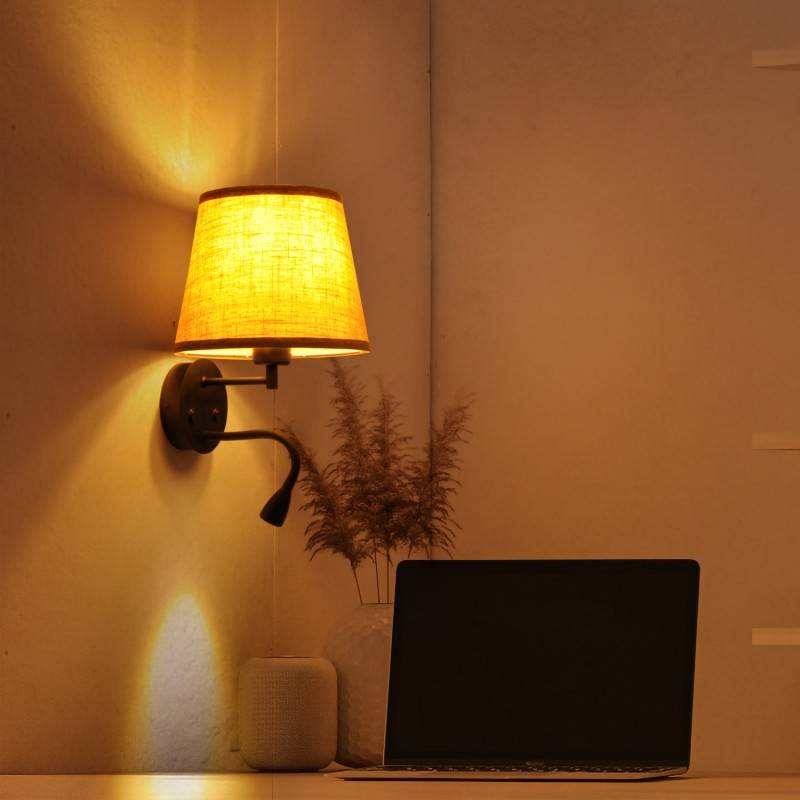 Wall light "PAIR" E27 with 3W LED reading lamp
