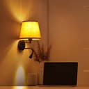 Wall light "PAIR" E27 with 3W LED reading lamp