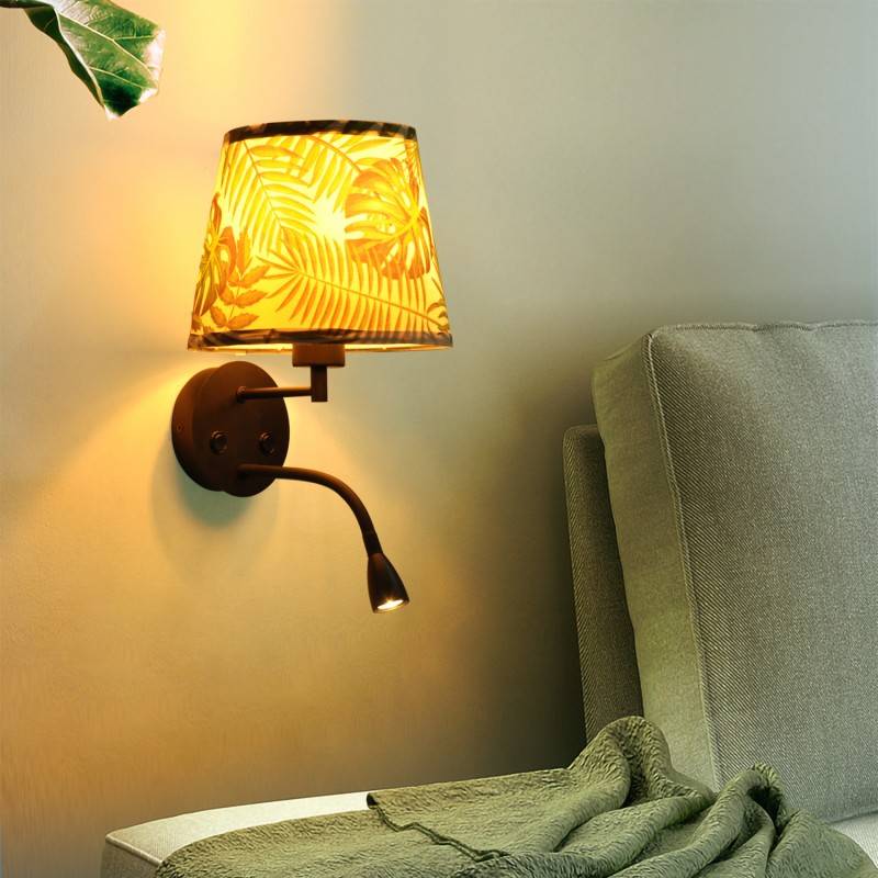 Wall light "PAIR" E27 with 3W LED reading lamp