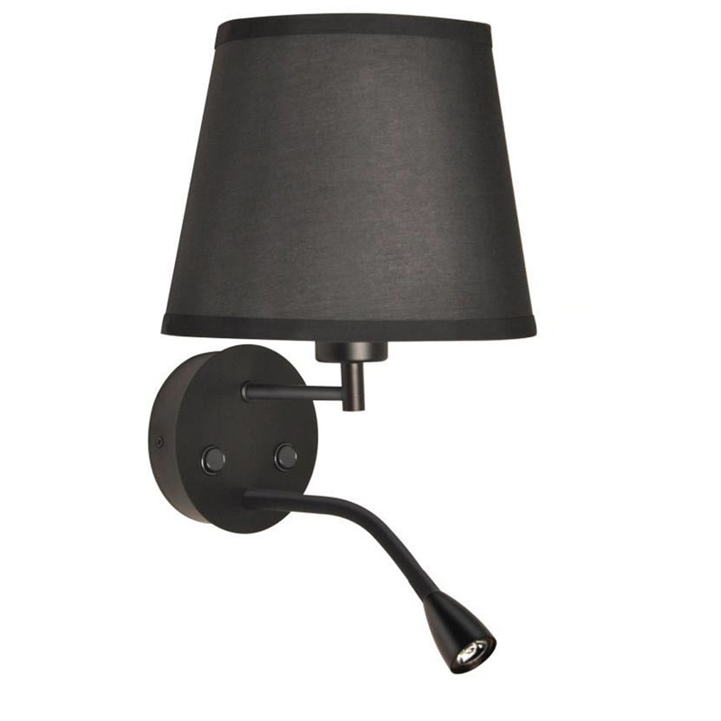 Wall light "PAIR" E27 with 3W LED reading lamp