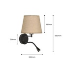 Wall light "PAIR" E27 with 3W LED reading lamp